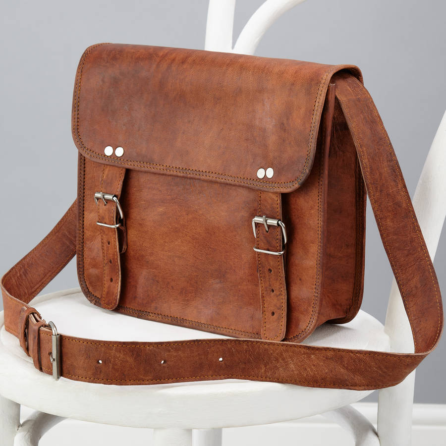 Leather Two Buckle Day Bag By Vida Vida | notonthehighstreet.com