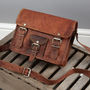 Mini Leather Satchel With Pocket, thumbnail 3 of 9