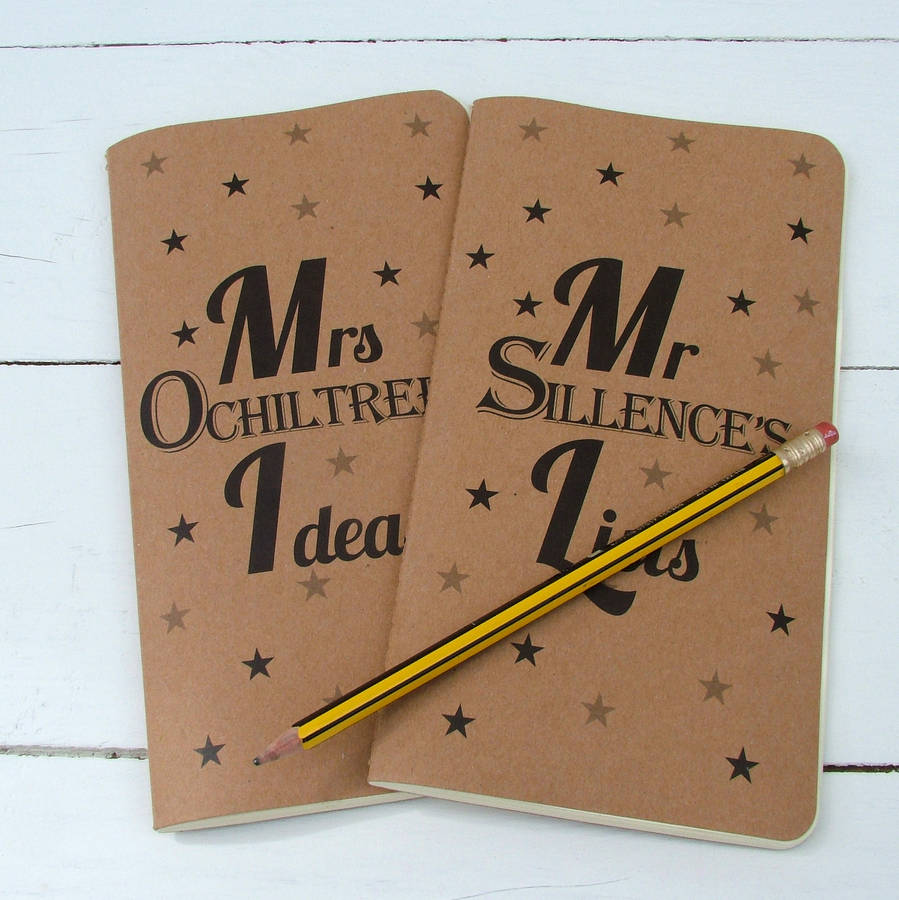 Personalised Message Retro Notebook By Seahorse