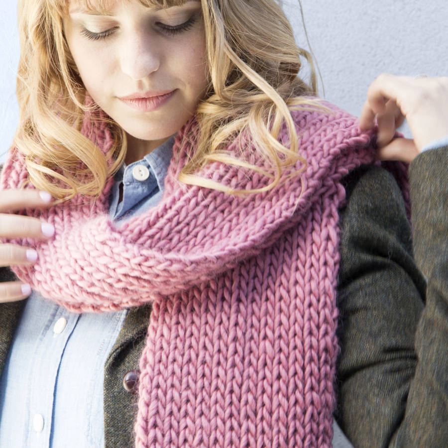 make your own beginner vale scarf knitting kit by stitch & story ...