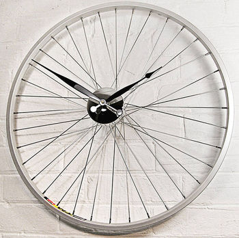 Bicycle Wheel Clock 57 Cm Black, 6 of 6