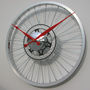Bike Sprocket Coloured Hands Wheel Clock, thumbnail 1 of 3