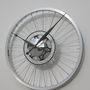 Bike Sprocket Coloured Hands Wheel Clock, thumbnail 2 of 3