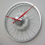 Bike Sprocket Silver Wheel Clock, thumbnail 1 of 3