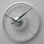 Bike Sprocket Silver Wheel Clock, thumbnail 2 of 3