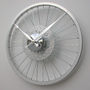 Bike Sprocket Silver Wheel Clock, thumbnail 3 of 3