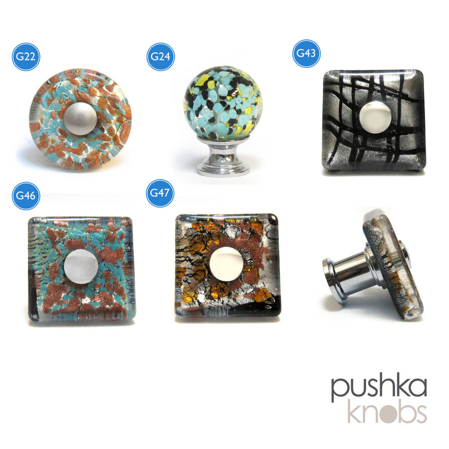 murano glass cupboard door knob by pushka home