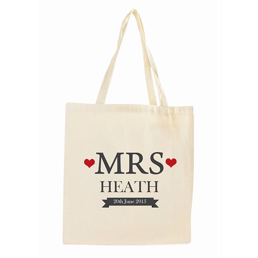 personalised 'mrs' tote bag by oli & zo | notonthehighstreet.com