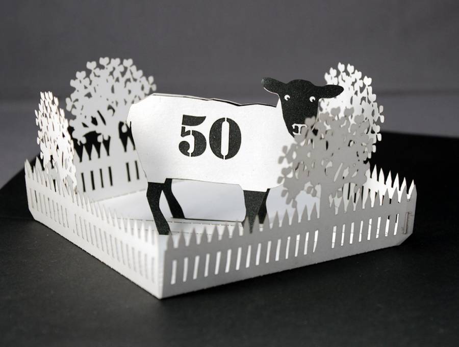 personalised name and age pop up sheep birthday card by paperfiction | notonthehighstreet.com