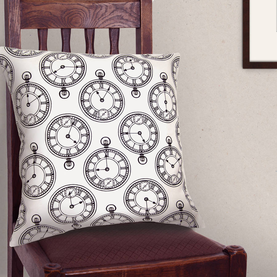 pocket watch cushion by hipster spinster