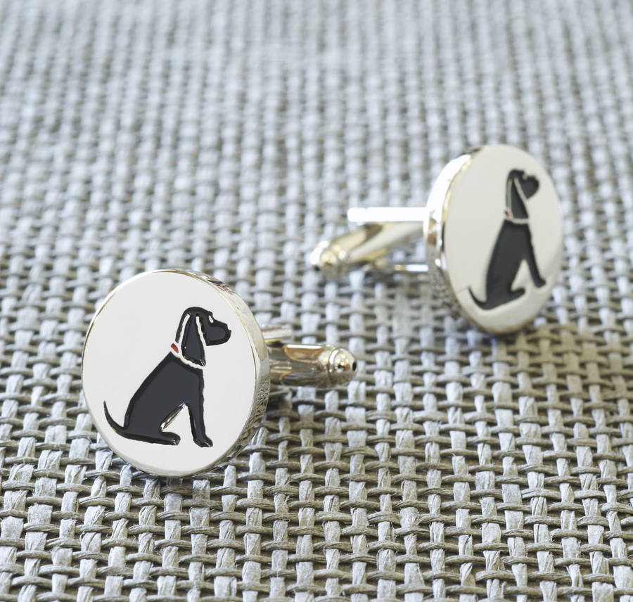black cocker spaniel cufflinks by sweet william designs ...
