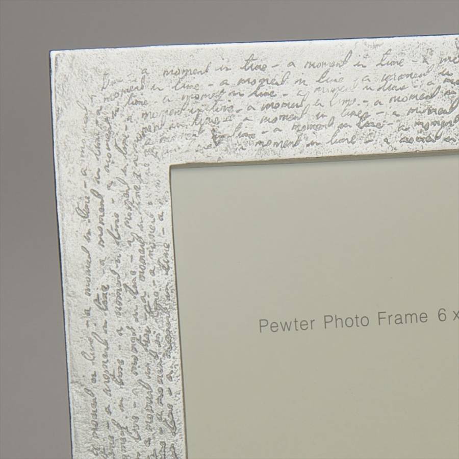 handwriting cast pewter photo frame by lancaster & gibbings