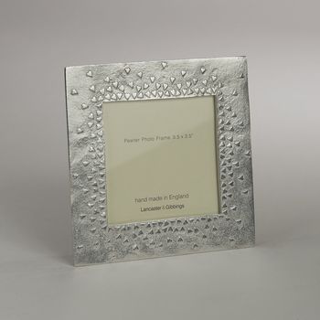 Floating Hearts Cast Pewter Photo Frame, 3 of 8