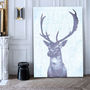 Stag Blue, Canvas Art, thumbnail 1 of 3