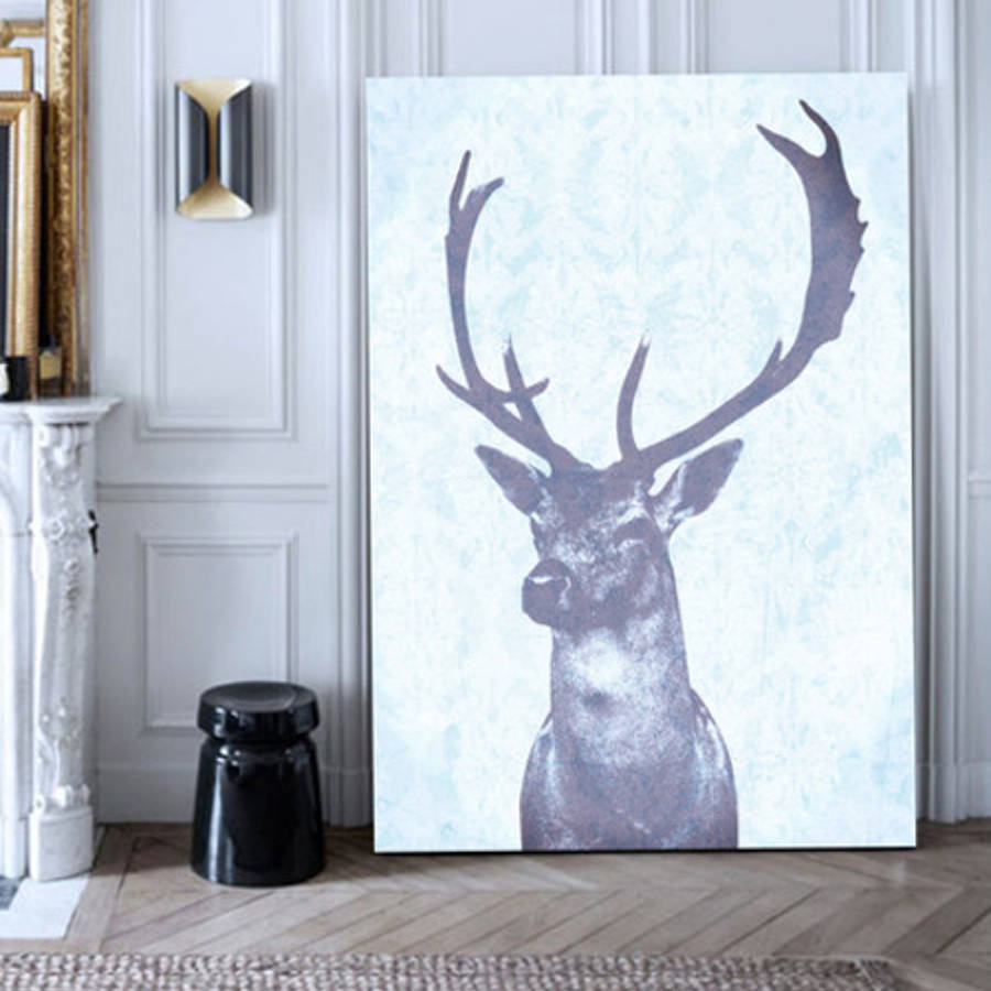 Stag Blue, Canvas Art, 1 of 3