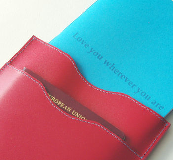 Leather Passport Sleeve With Notebook, 5 of 11