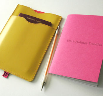 Leather Passport Sleeve With Notebook, 7 of 11