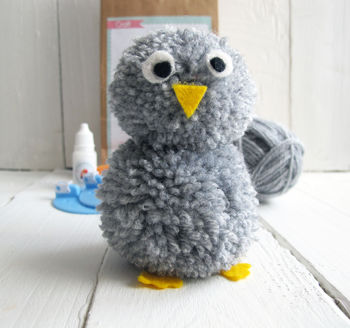 Pom Pom Pets Craft Kit Grey Owl, 3 of 3
