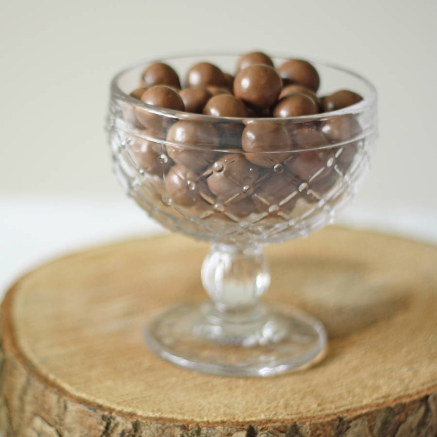 pressed glass dessert bowl by the wedding of my dreams