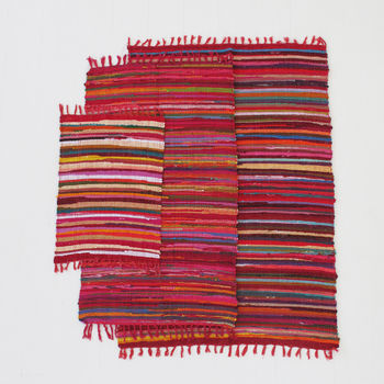 Multicoloured Recycled Rag Rug, 5 of 9
