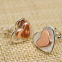 Gold And Silver Heart Studs In Personalised Box, thumbnail 5 of 9