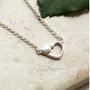 Sterling Silver Fine Double Heart Necklace, thumbnail 2 of 6
