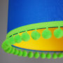 Pom Pom Trim Drum Lampshade 100's Of Colours, thumbnail 5 of 12