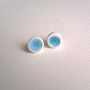 Melted Glass And Porcelain Ear Studs, thumbnail 1 of 12