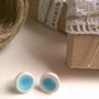 Melted Glass And Porcelain Ear Studs, thumbnail 5 of 12