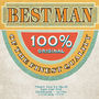 Best Man Beer Label Wedding Print, thumbnail 3 of 5