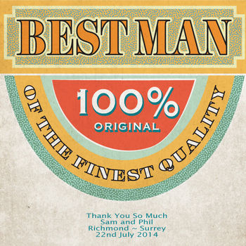 Best Man Beer Label Wedding Print, 3 of 5