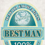 Best Man Beer Label Wedding Print, thumbnail 4 of 5