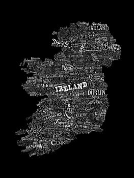 Typographic Map Of Ireland, 2 of 4