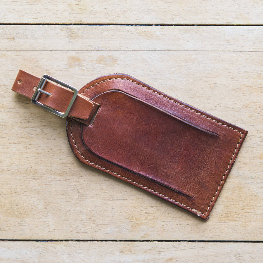 Steamship Leather Luggage Tag By Tanner Bates | notonthehighstreet.com