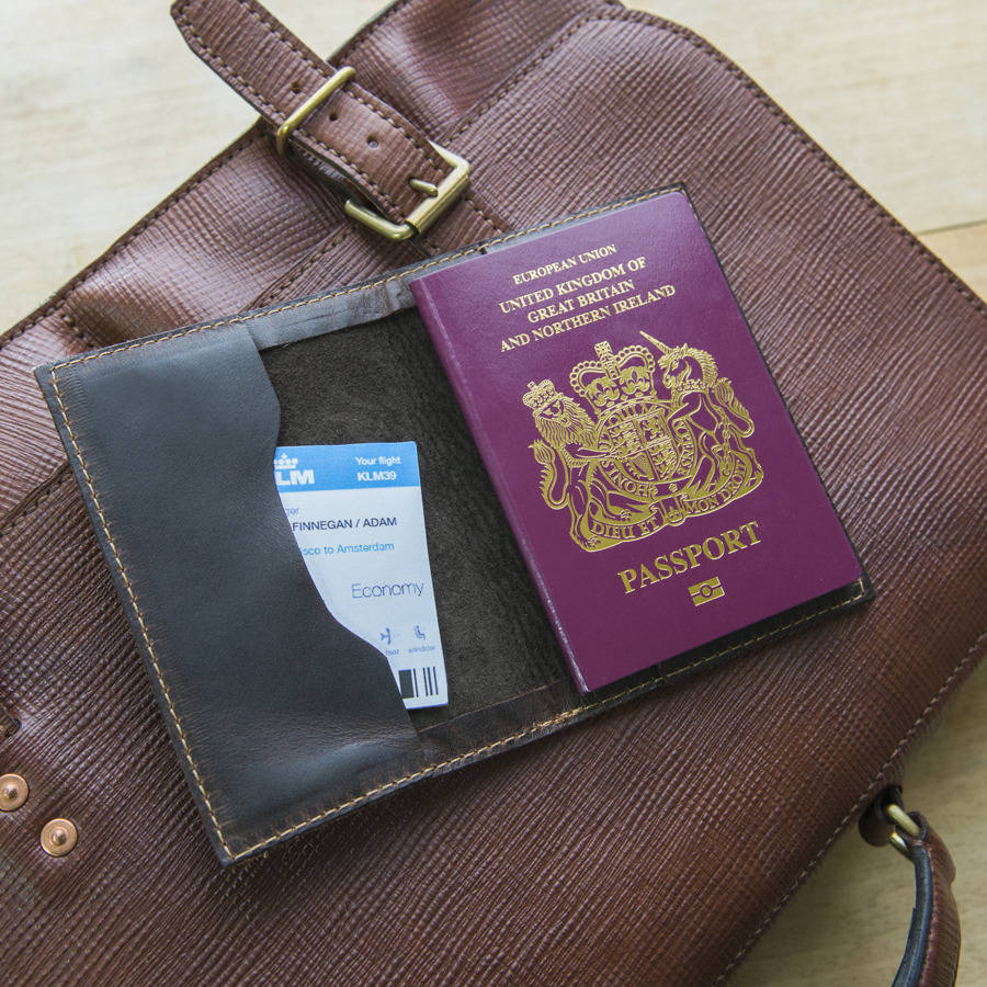 Personalised Leather Passport Holder, 1 of 5