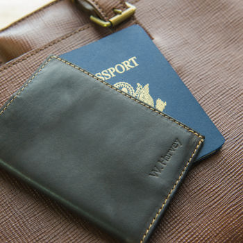 Personalised Leather Passport Holder, 4 of 5