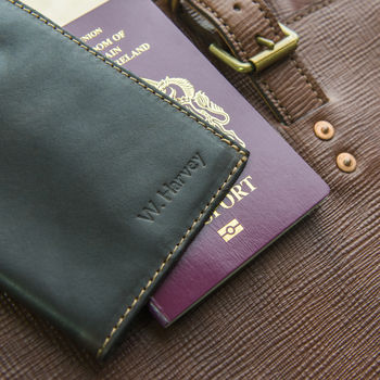 Personalised Leather Passport Holder, 5 of 5
