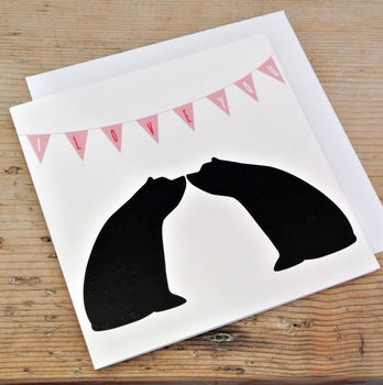 I Love You Bunting, Anniversary Card, 3 of 4