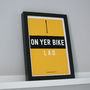 'On Yer Bike' Cycling Jersey Print, thumbnail 2 of 4