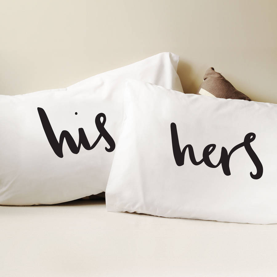 His And Hers Pillowcase Set By Old English Company