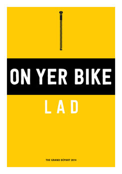 'On Yer Bike' Cycling Jersey Print, 4 of 4
