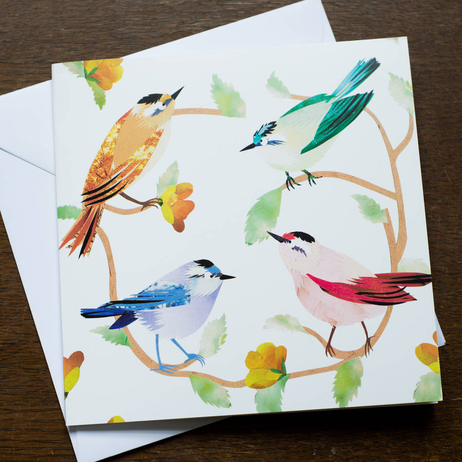 Jewel Birds Greetings Card By Kate Slater | notonthehighstreet.com