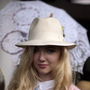 Off White Trilby With Tonal Ribbon, thumbnail 2 of 3