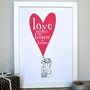 'Love Makes Our House A Home' New Home Print Unframed, thumbnail 2 of 7