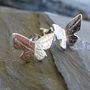 Silver Butterfly Studs, thumbnail 2 of 6