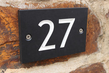 Personalised House Number Made From Recycled Plant Pots, 4 of 6