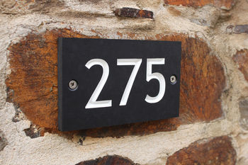 Personalised House Number Made From Recycled Plant Pots, 5 of 6
