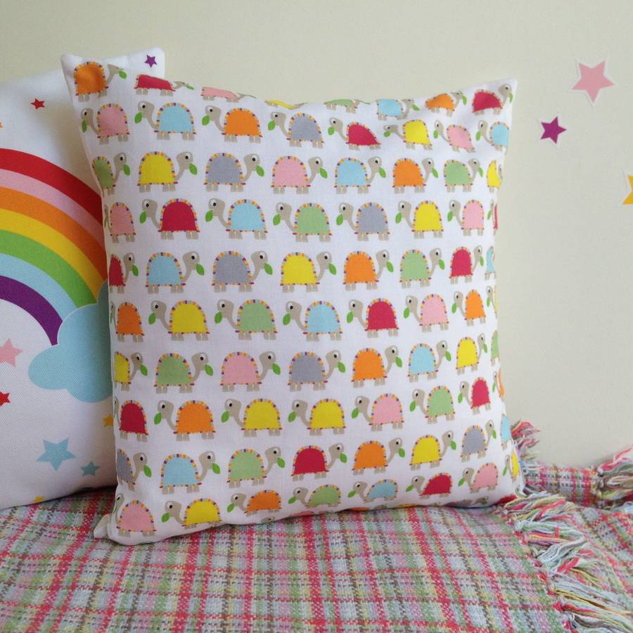 multi coloured children's tortoise cushion by halfpinthome ...