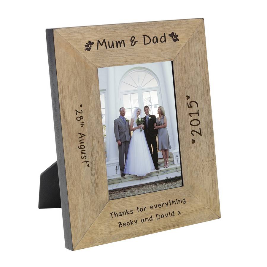 Personalised Mum And Dad Hearts Photo Frame By Babyfish Personalised Mum And Dad Hearts Photo Frame