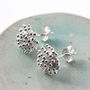 Sterling Silver Cluster Stud Earrings, thumbnail 5 of 10